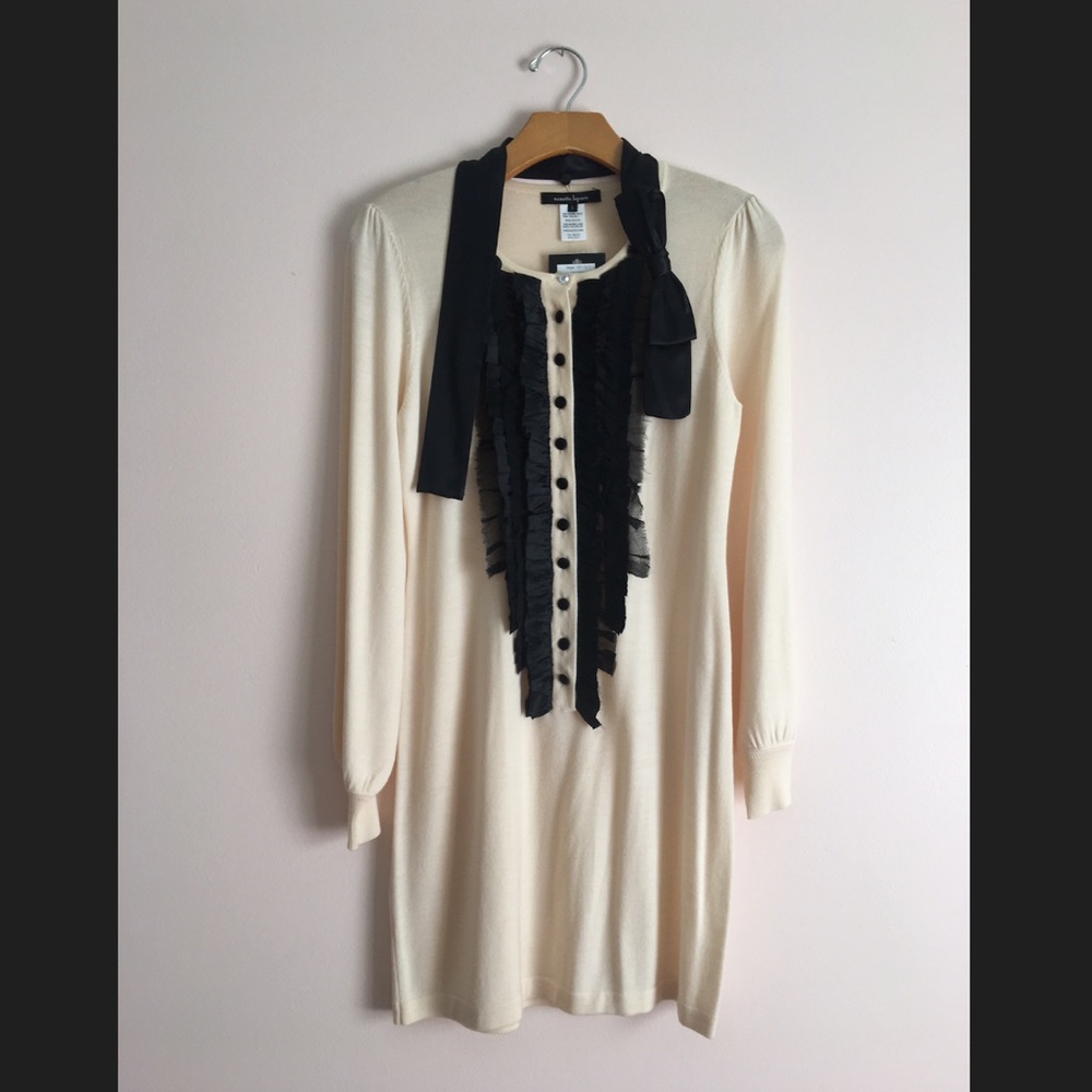 Nanette Lepore Cream Sweater Dress NWT